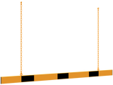 Height Restriction Barrier - Reflective Aluminium Panel with Suspension Chains