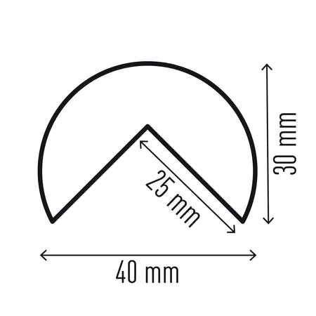 Corner Protection Profile C25R – Self-adhesive