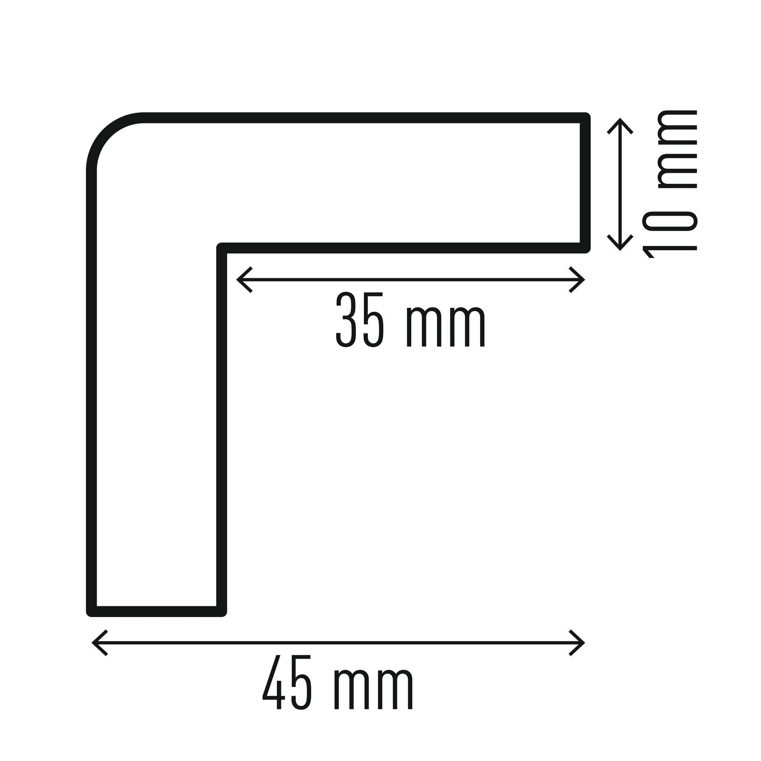Corner Protection Profile C35 – Self-adhesive