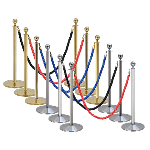Flexibarrier Post & Rope Barrier Set - Basic Ball Head - (Package with posts & ropes)