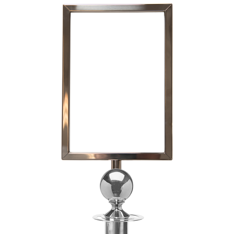 Sign Holder - Ball Top - for Flexibarrier Post & Rope Stanchions