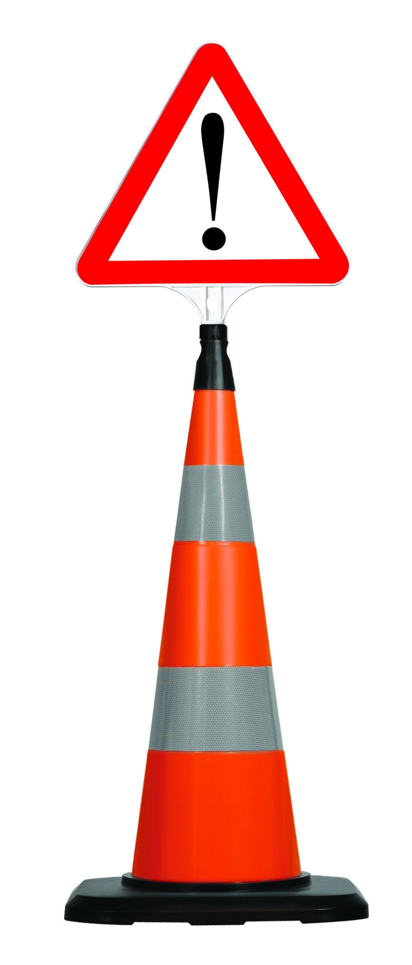 Soft Warning Cone with Reflective Strip - Robust - in PVC (50-90cm)