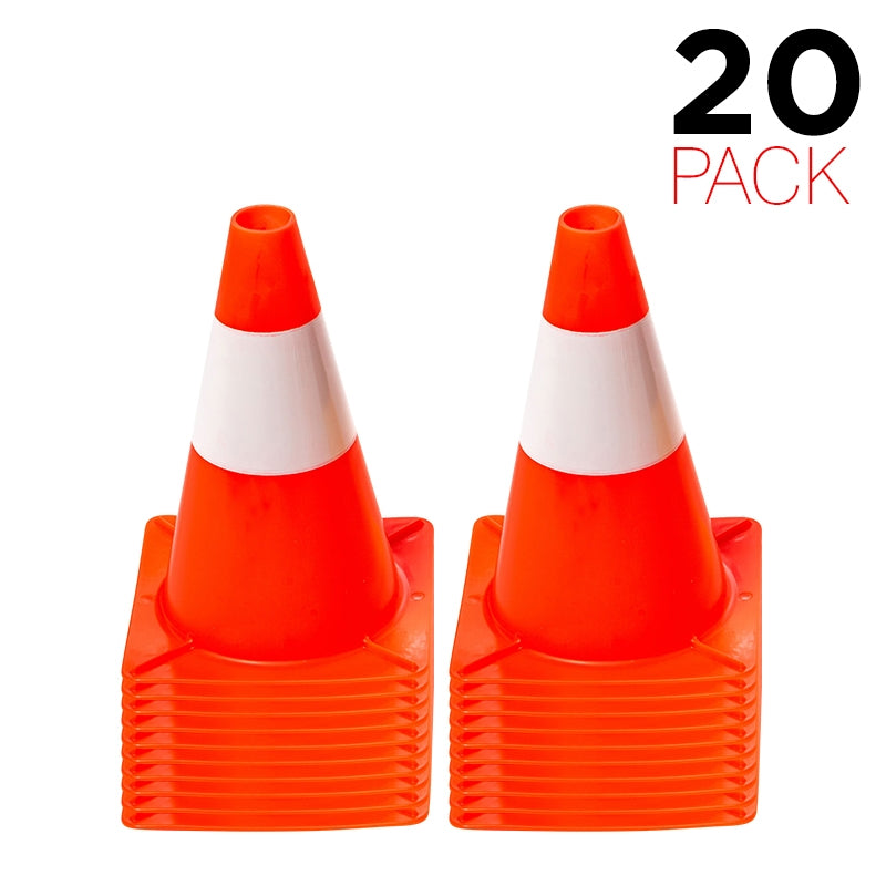 Flexibarrier Traffic Cone 30cm - Kit - 20pcs (Orange/White)