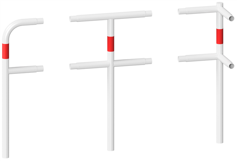 Protective Fence - Sentinel | Modular Railing Fence System (White/Red)