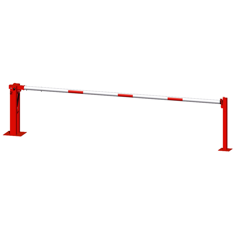 Manual Arm Barrier with Pneumatic Spring and Fixed Pole Support
