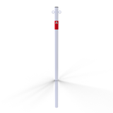Chain bollard in steel (with 2 eyelets)