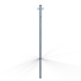 Chain bollard in steel (with 2 eyelets)