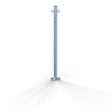 Chain bollard in steel (with 2 eyelets)