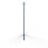 Chain bollard in steel (with 2 eyelets)