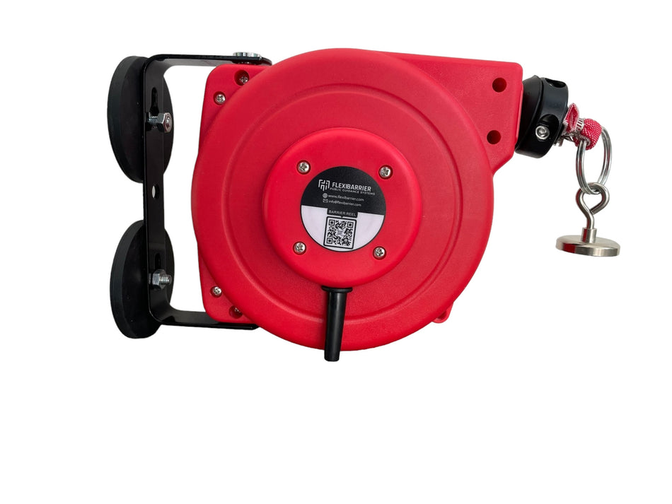 Flexibarrier Safety Barrier Reel - Magnetic - Heavy duty barrier belt (9-18m)