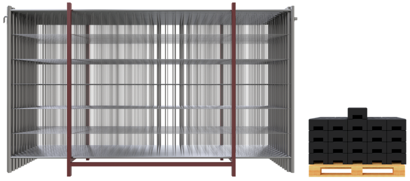 Transport Pallet – Mobile Fence (20 Panels)