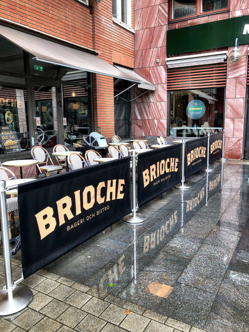 Flexibarrier Café Barrier Set – Premium – 1.5 meter Custom Printed Banner