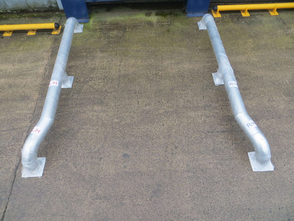 Heavy-duty 3 metre galvanised steel loading bay wheel guides