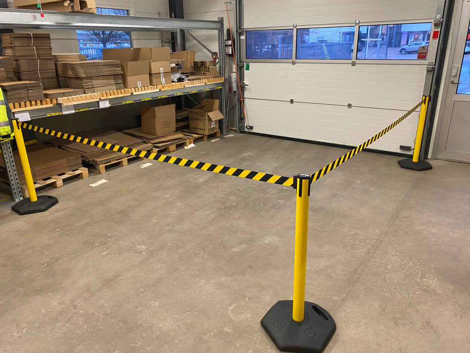 Flexibarrier Belt Stanchion - Basic Signal - (3.0m belt)
