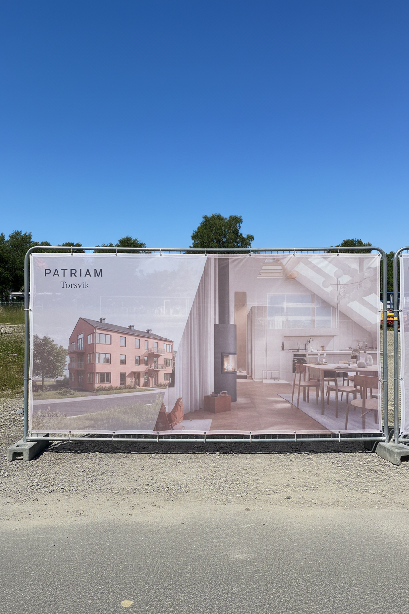 Construction Fence Banner – Mesh PVC – 3.5 × 2.0 m – Custom Printed