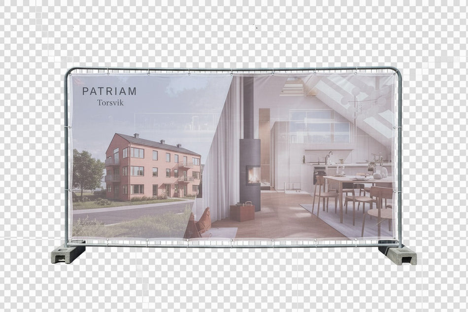 Construction Fence Banner – Mesh PVC – 3.5 × 2.0 m – Custom Printed