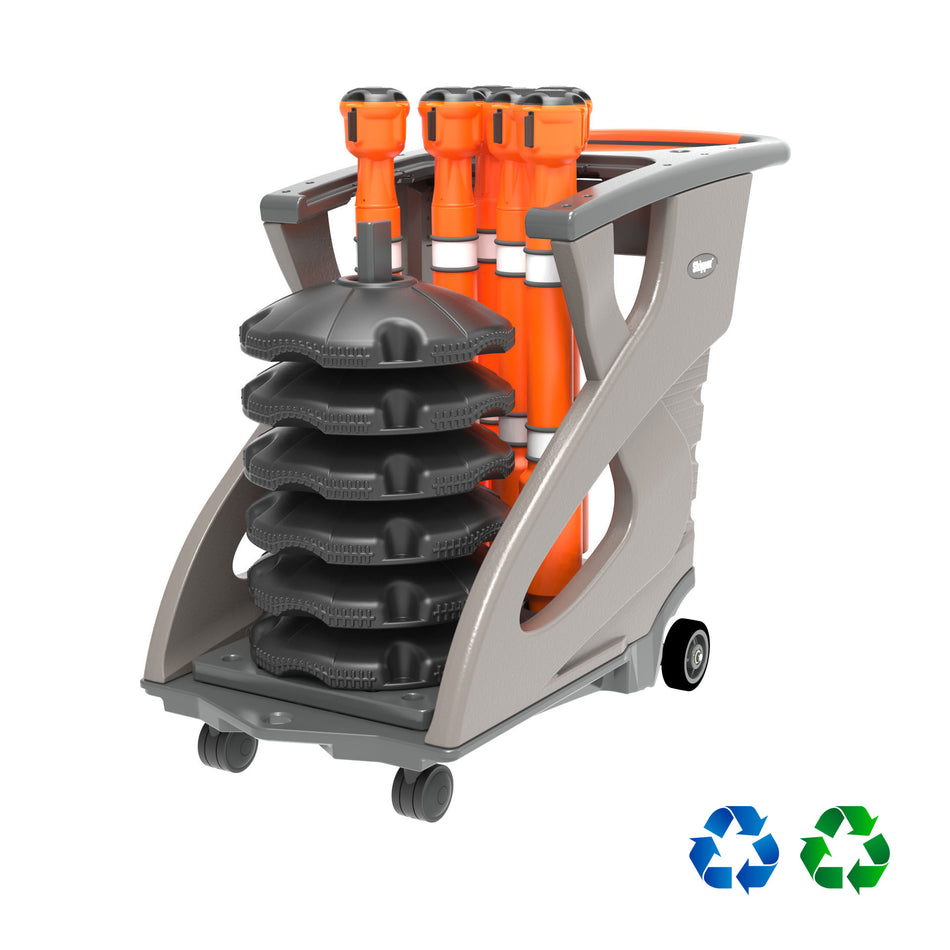 Fully Loaded Skipper Orange Unicart – 6 Skipper Units & 6 Post/Bases