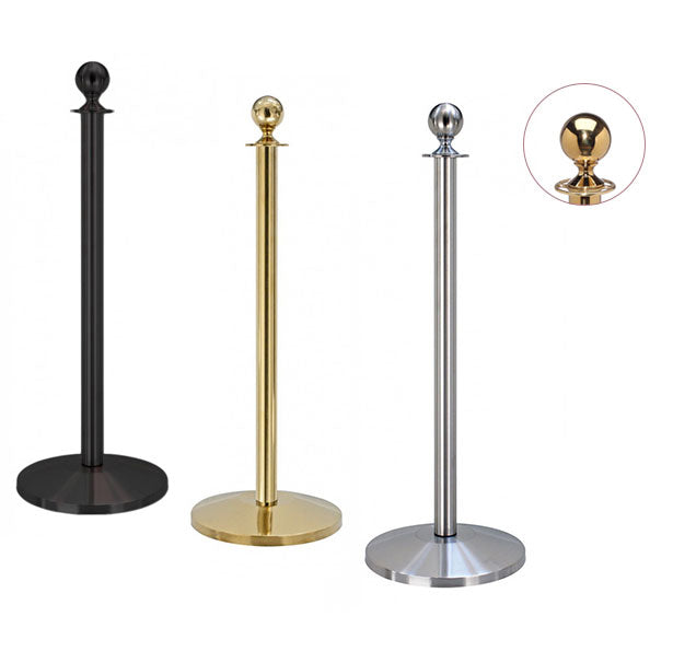 Flexibarrier Post & Rope Barrier  - Basic Ball Top -