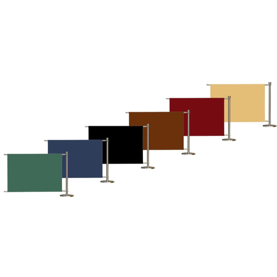 Extension Kit for Flexibarrier Café Barrier  – Premium Silver – 1000mm | Plain Colored Banner