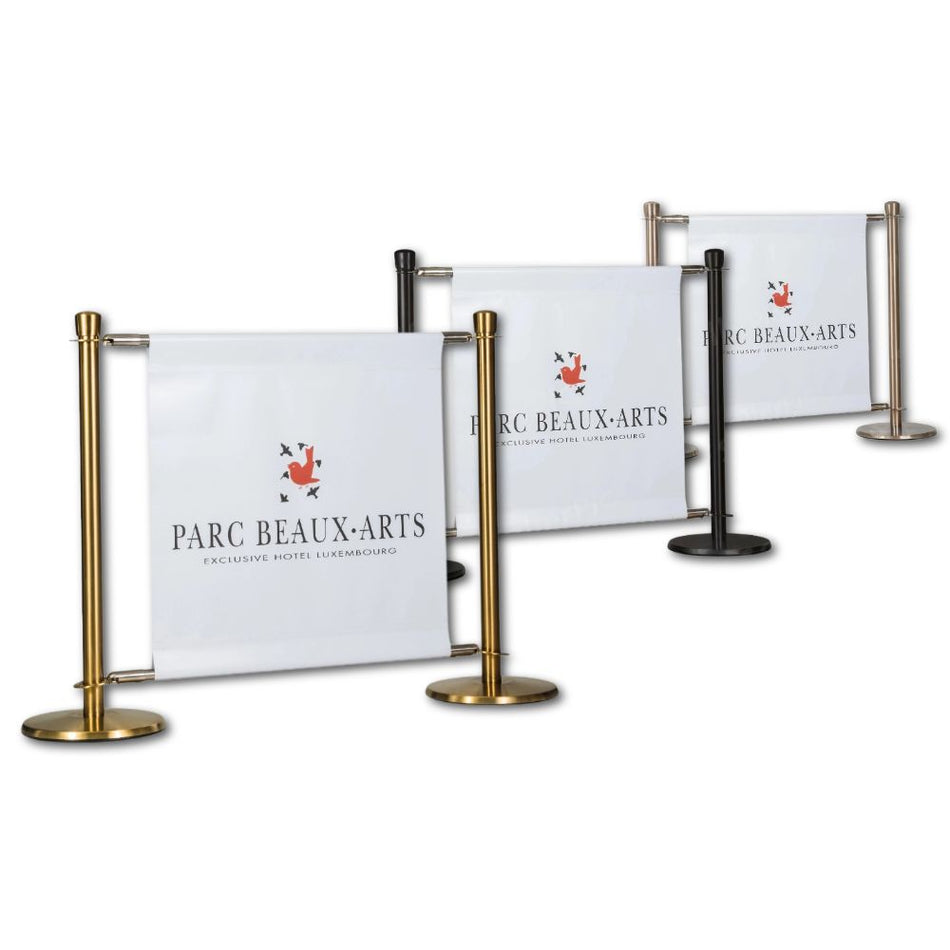 Flexibarrier Café Barrier Set – Premium – 2 meter Custom Printed Banner