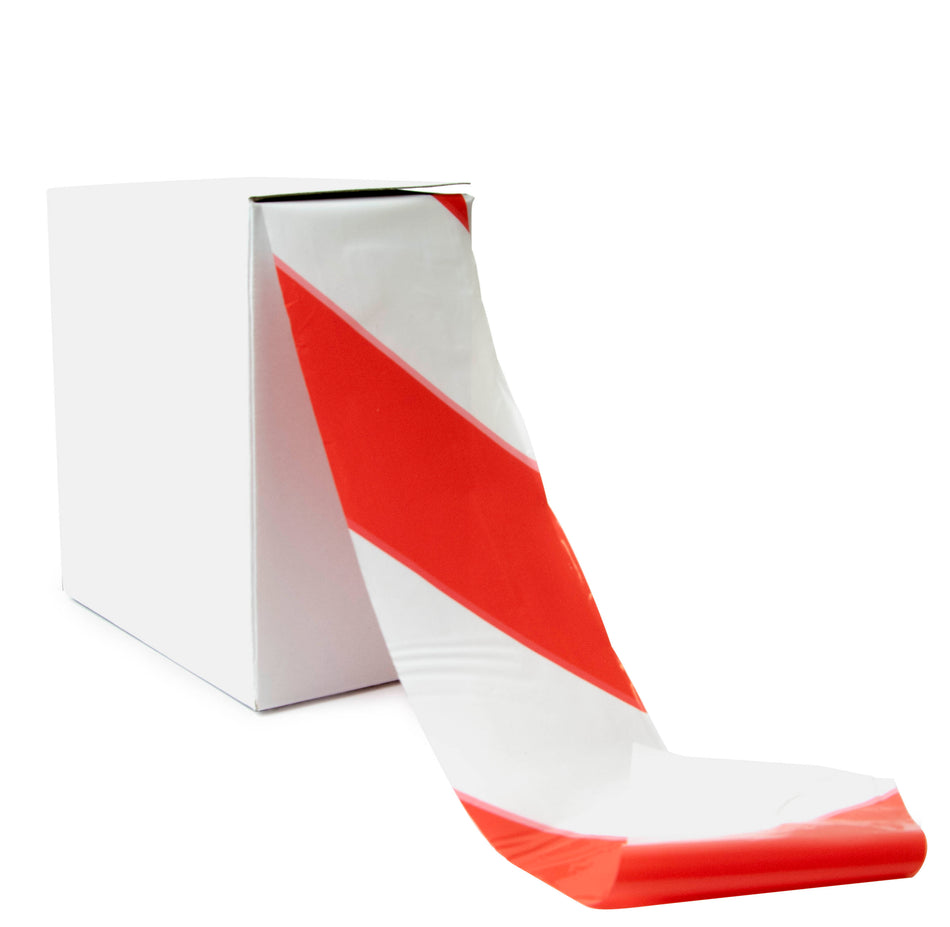 Barrier Tape – Economy – 500m x 75mm (Red/White)