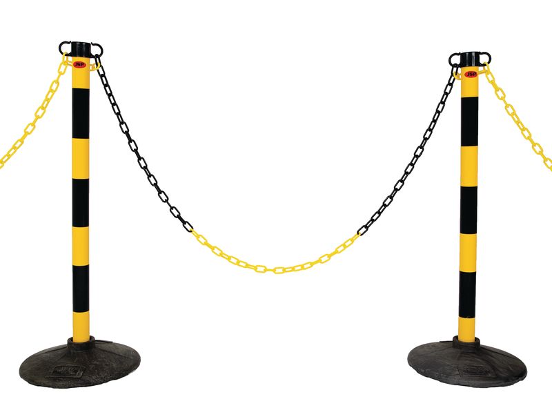 Post & Chain Barrier Kit - Light -, 6 plastic stanchions incl. 25m chain