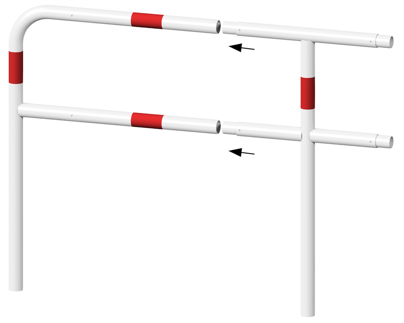 Protective Fence - Sentinel | Modular Railing Fence System (White/Red)