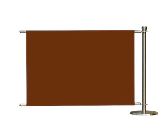Extension Kit for Flexibarrier Café Barrier  – Premium Silver – 2000mm | Plain Colored Banner