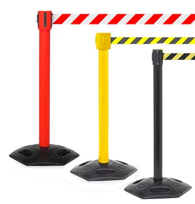 FlexiBarrier Belt Stanchion - Outdoor 500 - (4.9m belt)
