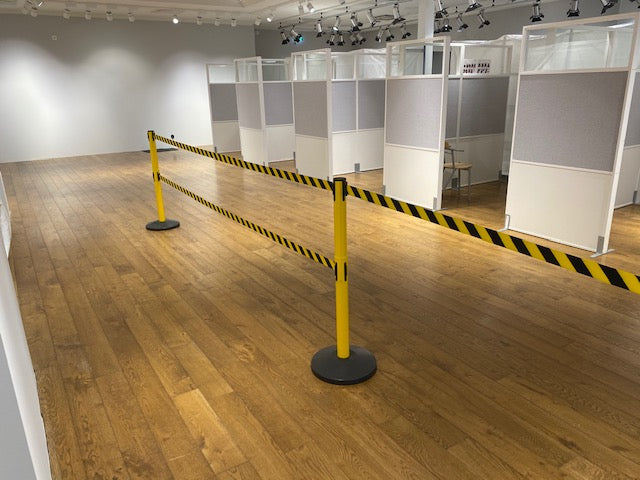 FlexiBarrier Belt Stanchion - Basic Twin - (2 x 3m belt)