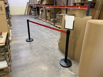 Flexibarrier Sign Holder for Belt Stanchions (Economy / Basic 300 / Outdoor 250 / Pro 250 / Safety 250)
