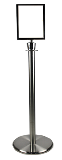 FlexiBarrier - Basic - Stanchion with sign frame