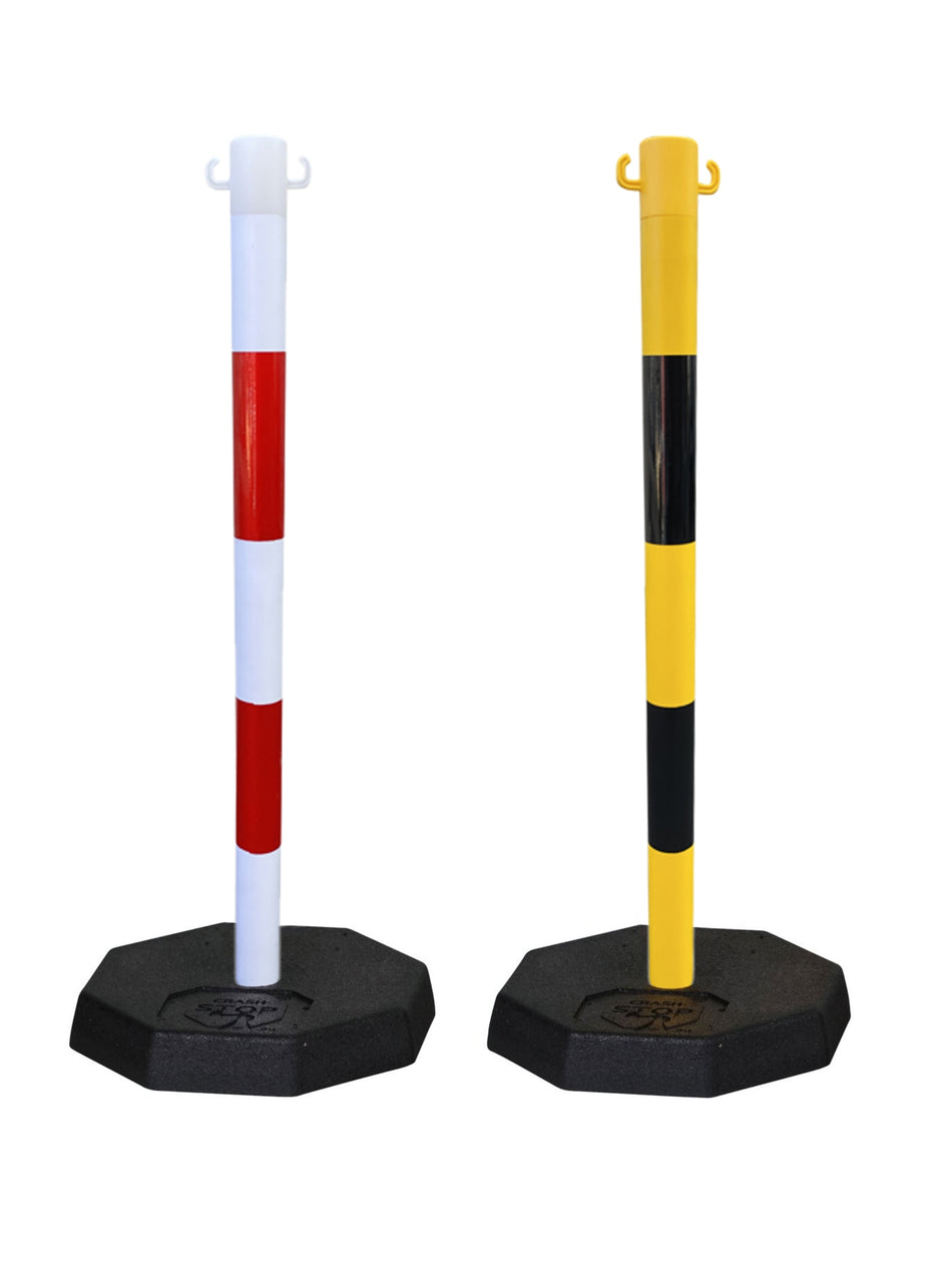 Flexibarrier Post & Chain Barrier - Plastic - (with rubber base)