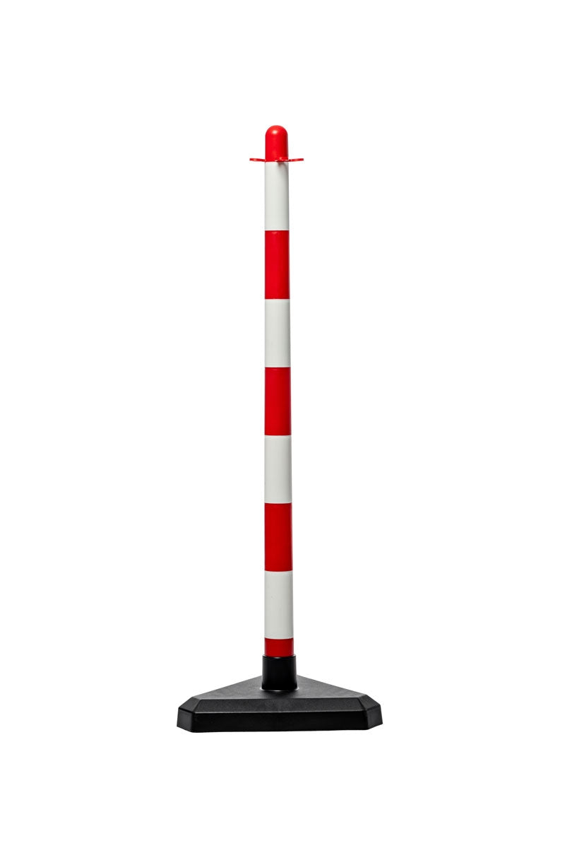 Post & Chain Barrier Kit - Economy -, 16 Posts incl. 25m Plastic Chain (Red/White)