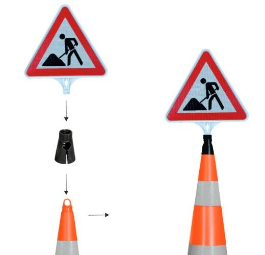 Sign holder for Soft warning cone -Robust/Standard-