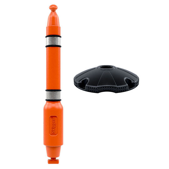 Post & base system - Skipper - in plastic, orange/black