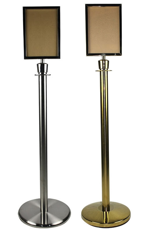 FlexiBarrier - Basic - Stanchion with sign frame