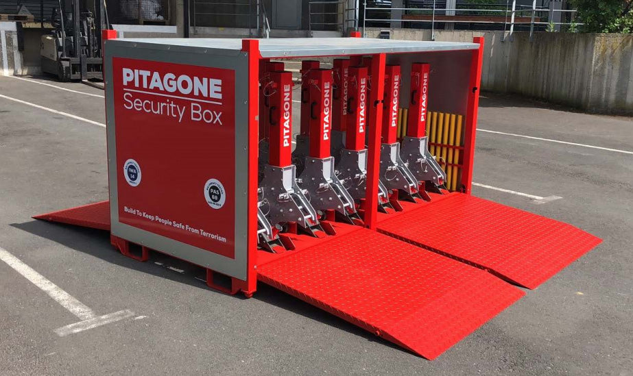 Pitagone Anti-Terror Barrier System – 12 Modules with Security Box (Complete HVM Solution)