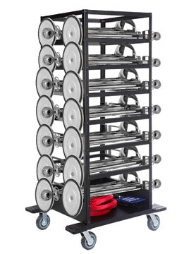 Barrier Package - Expo - 18 Posts (Silver), Ropes & Transport Trolley