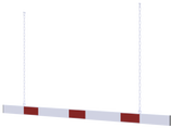 Height Restriction Barrier - Reflective Aluminium Panel with Suspension Chains